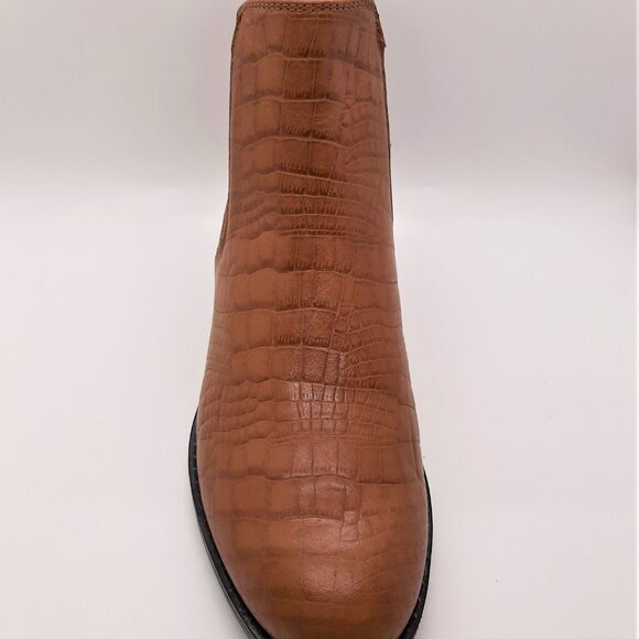 Brown Croco Flat Booties - Picture 5 of 7
